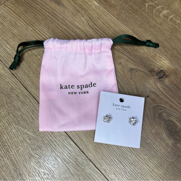 kate spade Jewelry - NIP Kate Spade Earring - Clear/silver flower